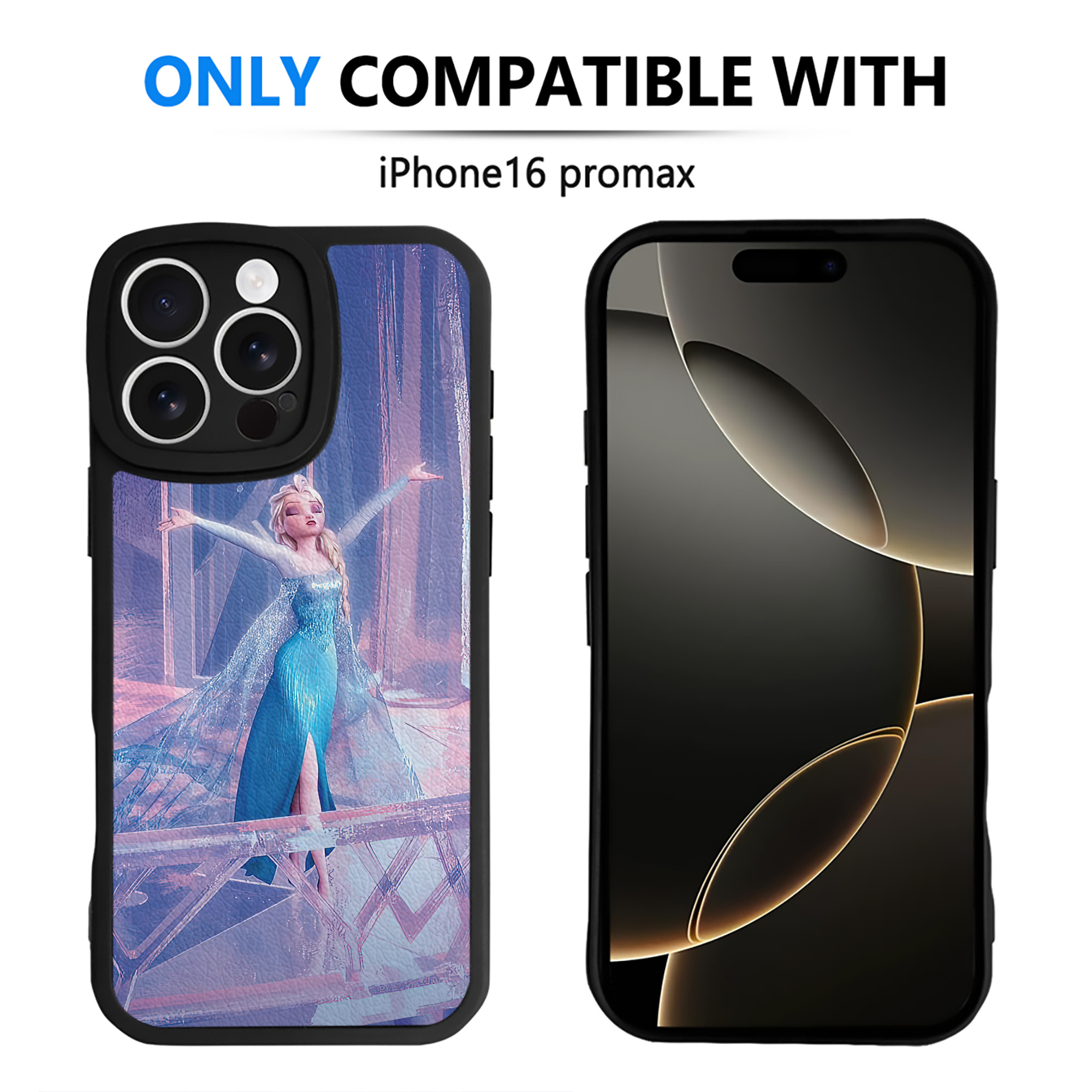（画像用） アナと雪の女王 アンナ エルサ Frozen Anna Elsa 【iPhone 16シリーズ対応】シリコンスマホケース（レザー調） 材質：シリコン